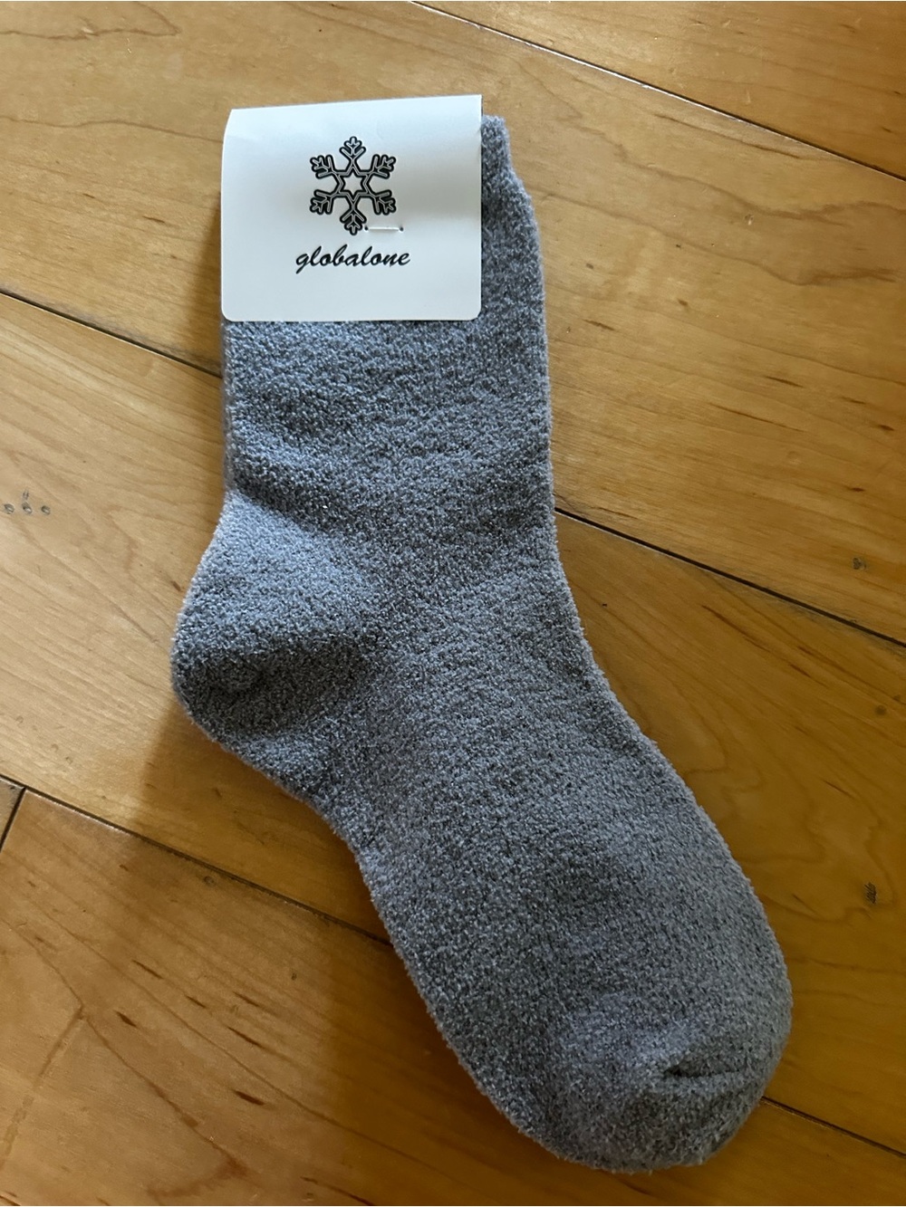 Men's Cozy Gray Crew Socks